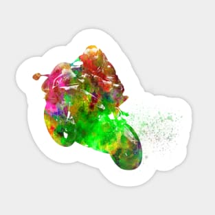 Watercolor moto gp rider Sticker